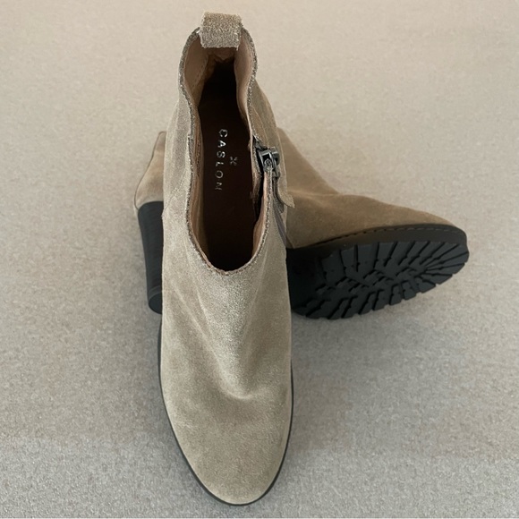 Caslon Taupe Leather Ankle Boots Size 41 - Picture 3 of 14
